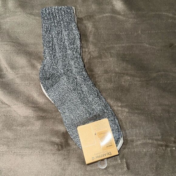 Bearpaw Gray White Tan White US W 5-10 Super Soft 3-Pack Anklet Cable Boot Socks - Picture 2 of 11